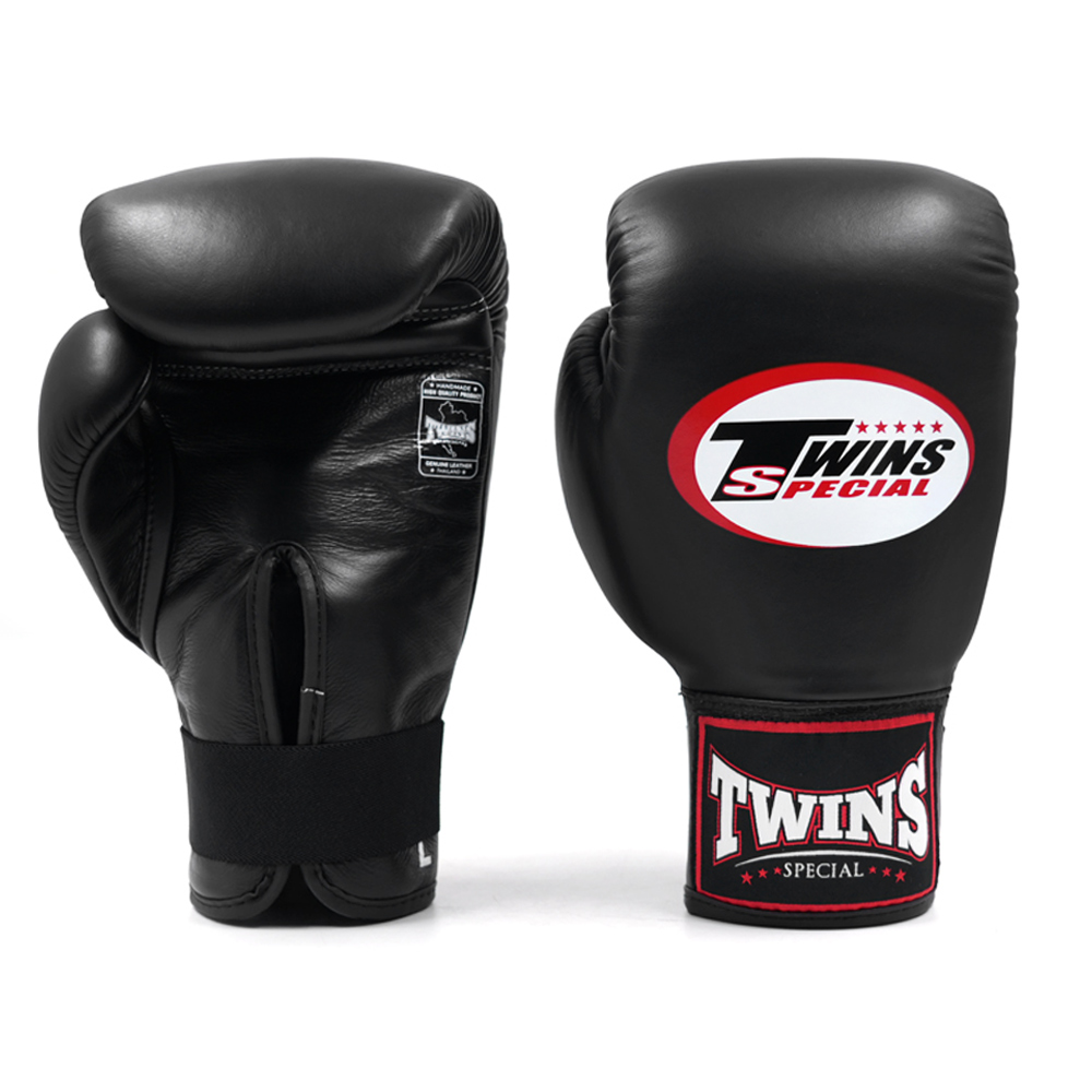 Twins Special TBGL7F Снарядные Перчатки Тайский Бокс Закрытый Большой Палец Черные