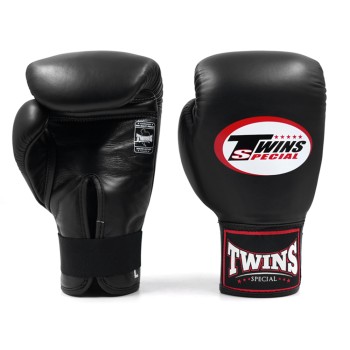 Twins Special TBGL7F Снарядные Перчатки Тайский Бокс Закрытый Большой Палец Черные