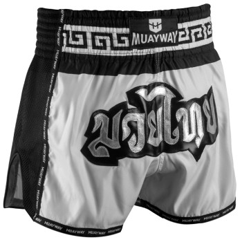 Muayway "Meander" Шорты Тайский Бокс Белые 