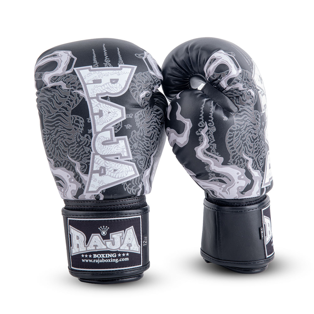 Raja Boxing Боксерские Перчатки Тайский Бокс "Yant" Черные