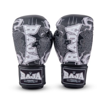 Raja Boxing Боксерские Перчатки Тайский Бокс "Yant" Черные