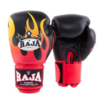 Raja Boxing Боксерские Перчатки Тайский Бокс "Spitfier" Черные