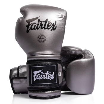 Fairtex BGV9C-Plus Боксерские Перчатки Мексиканский Стиль Gun Metallic