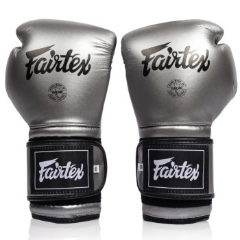Fairtex BGV9C-Plus Боксерские Перчатки Мексиканский Стиль Gun Metallic