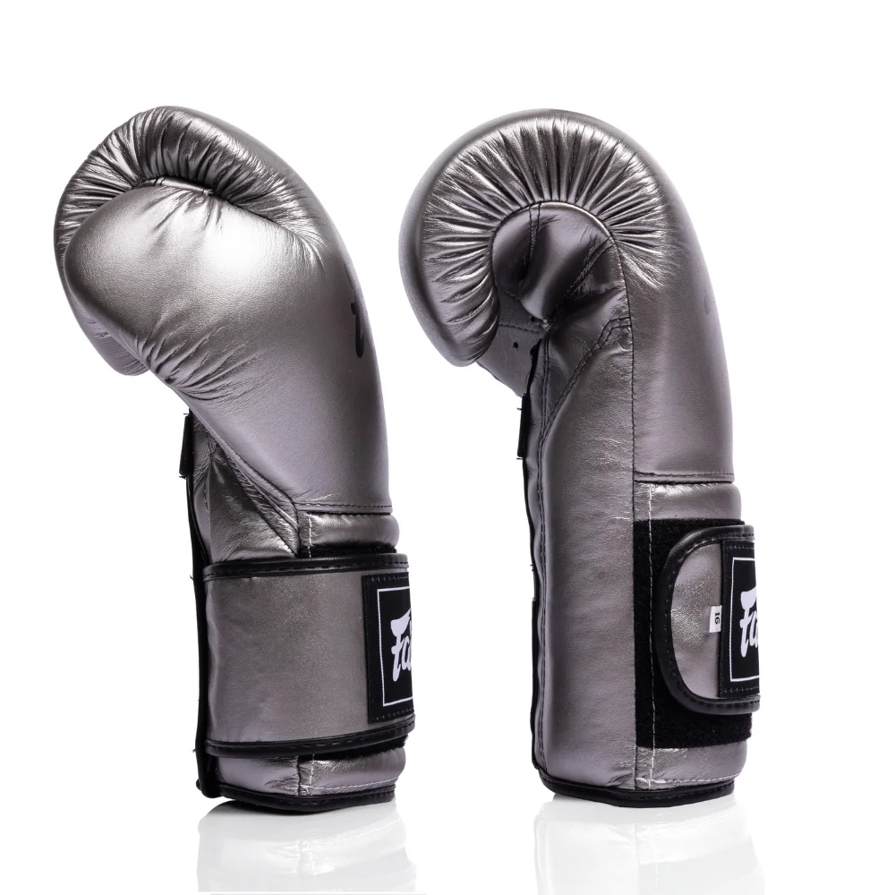 Fairtex BGV9C-Plus Боксерские Перчатки Мексиканский Стиль Gun Metallic