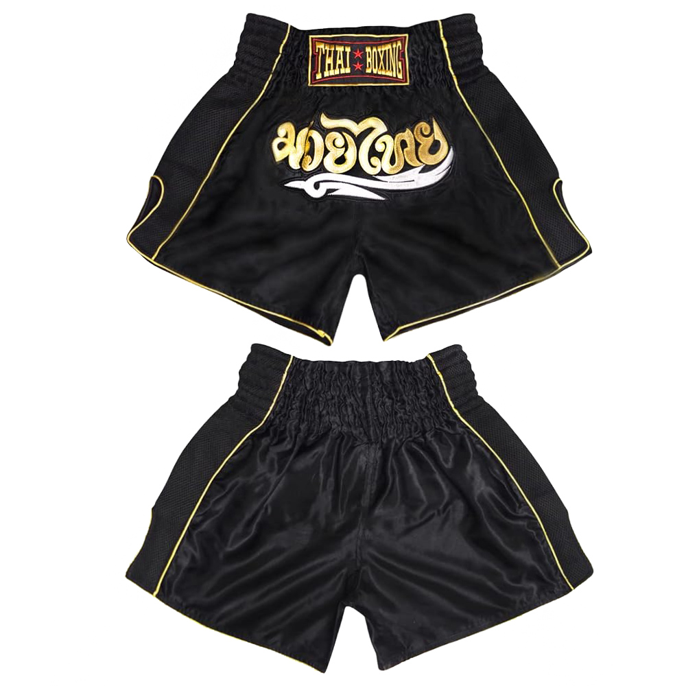 Thaiboxing Тайские Шорты Тайский Бокс «Retro» Черные