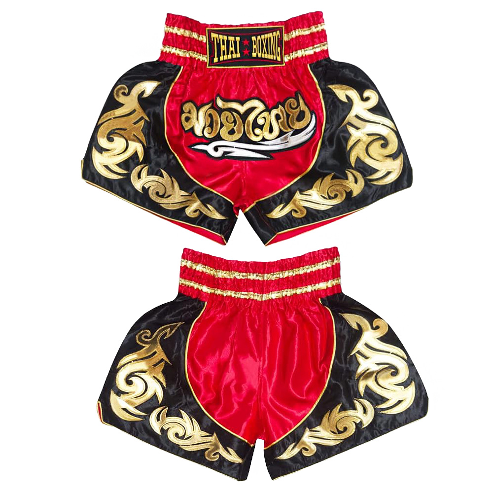 Thaiboxing Тайские Шорты Тайский Бокс Красно-Черные