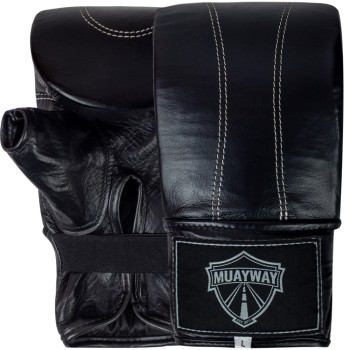Muayway Снарядные Перчатки Тайский Бокс Резинка Черные