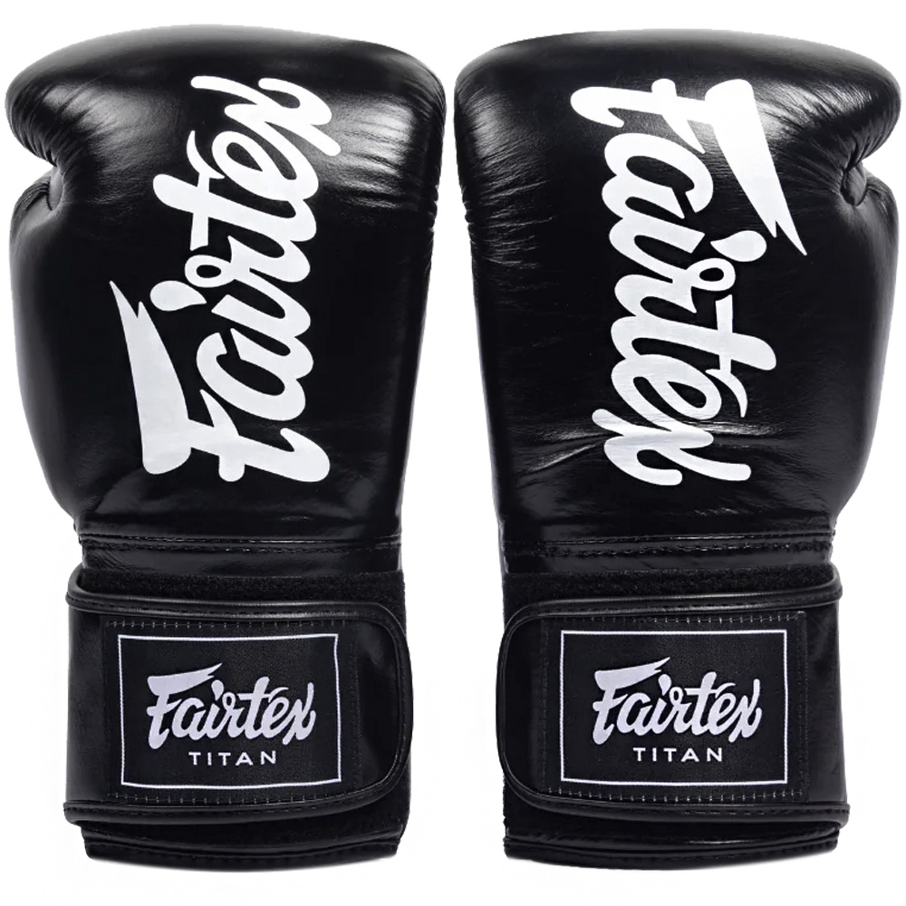 Fairtex "Titan" Боксерские Перчатки Тайский Бокс Черные