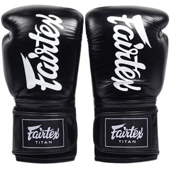 Fairtex "Titan" Боксерские Перчатки Тайский Бокс Черные