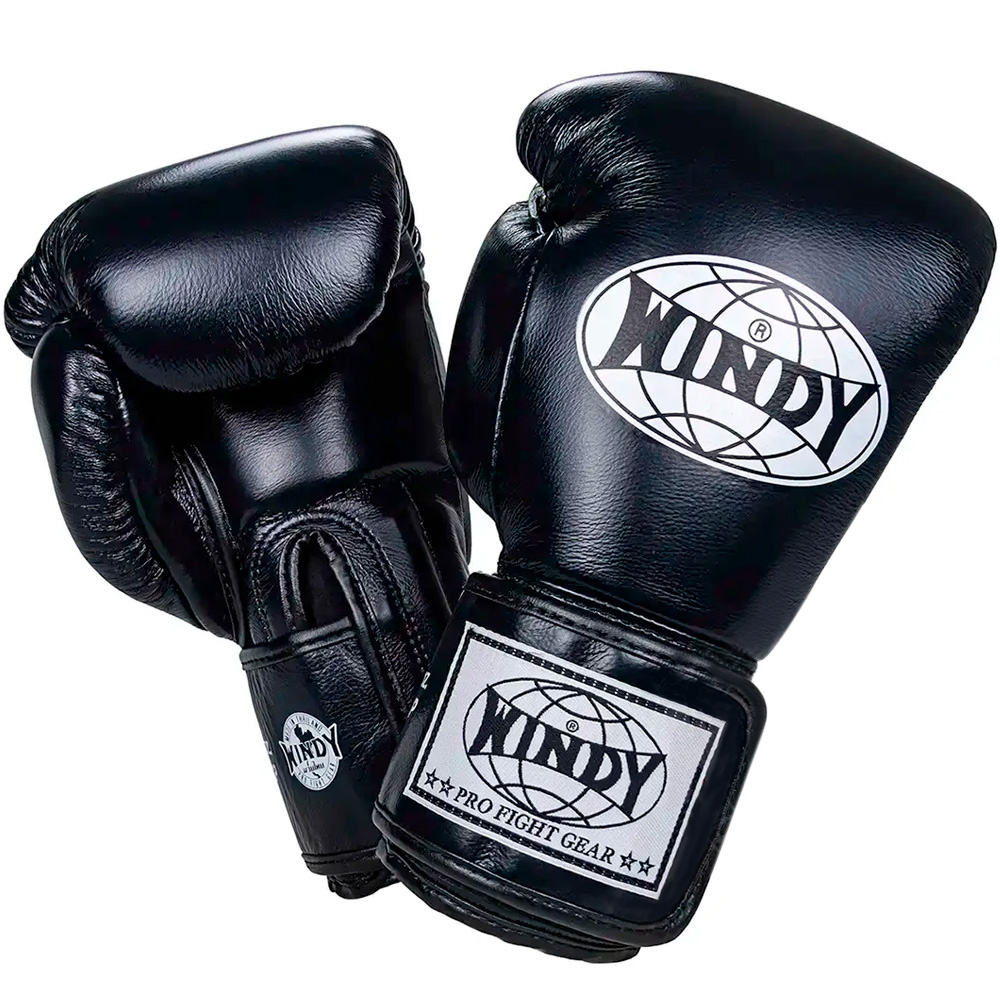 Windy BGP "Proline" Боксерские Перчатки Тайский Бокс Черные