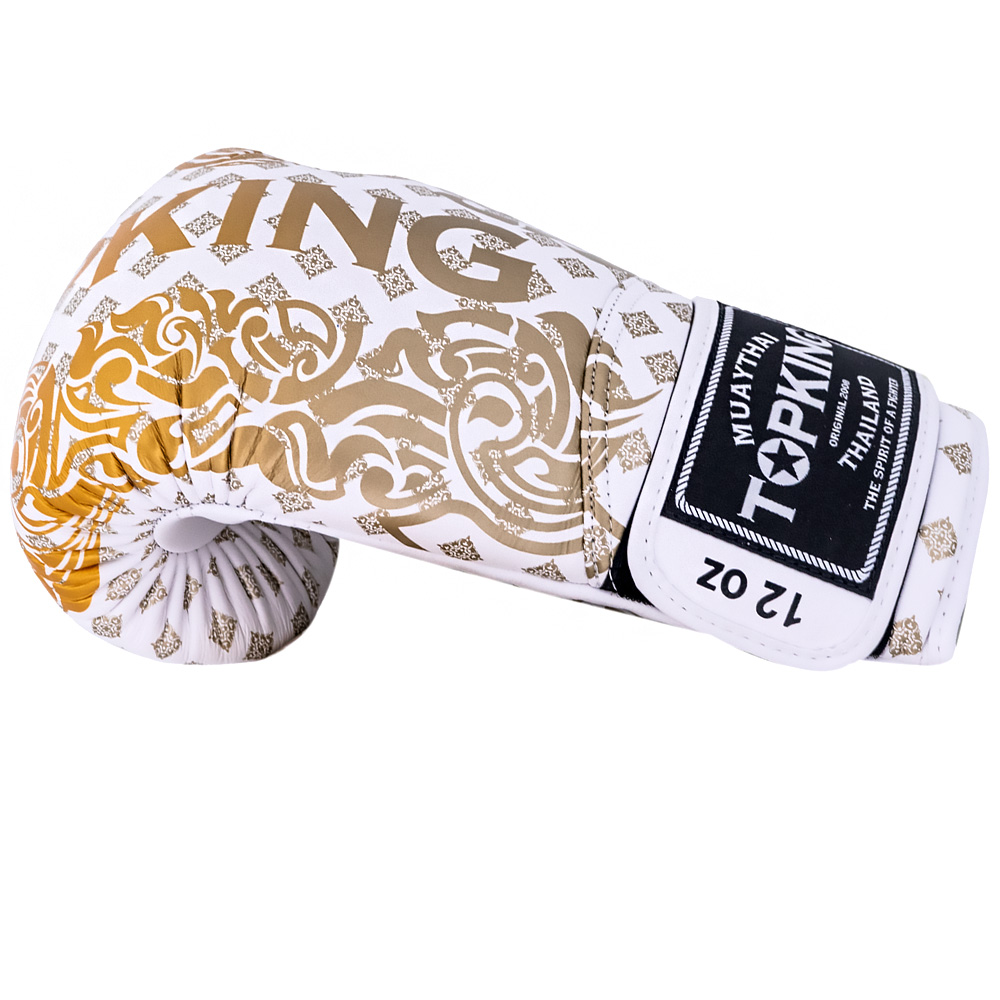 Top King "Kanok-02" Боксерские Перчатки Тайский Бокс Белые