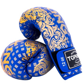 Top King "Kanok-02" Боксерские Перчатки Тайский Бокс Синие