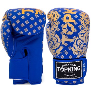 Top King "Kanok-02" Боксерские Перчатки Тайский Бокс Синие