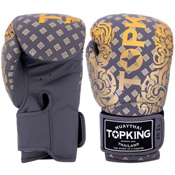 Top King "Kanok-02" Боксерские Перчатки Тайский Бокс Серые