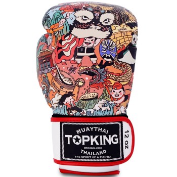 Top King "Chinese Culture" Боксерские Перчатки Тайский Бокс White