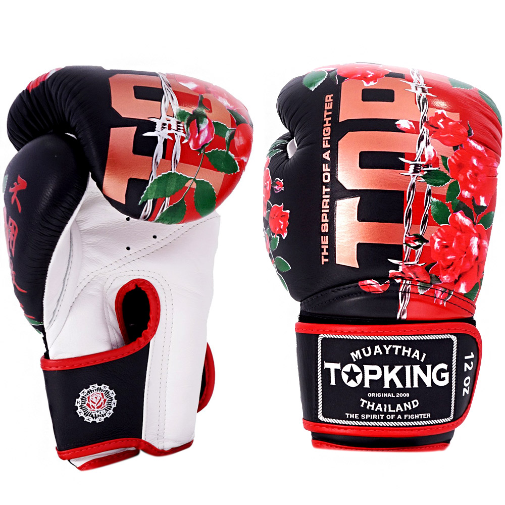 Top King TKBGRS Боксерские Перчатки Тайский Бокс "Rose" Черный