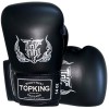 Top King "Double Lock Air" Боксерские Перчатки Тайский Бокс Черные