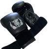 Top King "Double Lock Air" Боксерские Перчатки Тайский Бокс Черные