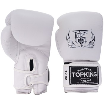 Top King "Double Lock Air" Боксерские Перчатки Тайский Бокс Белые