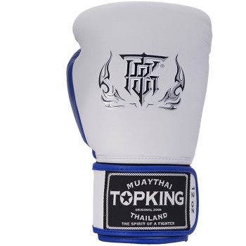 Top King "Reborn" Боксерские Перчатки Тайский Бокс Бело-Синие