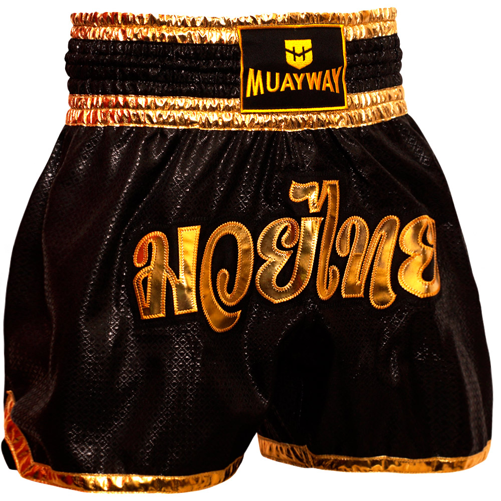 Muayway "Black Gold Heritage" Шорты Тайский Бокс + Фирменный Брелок Боксерская перчатка