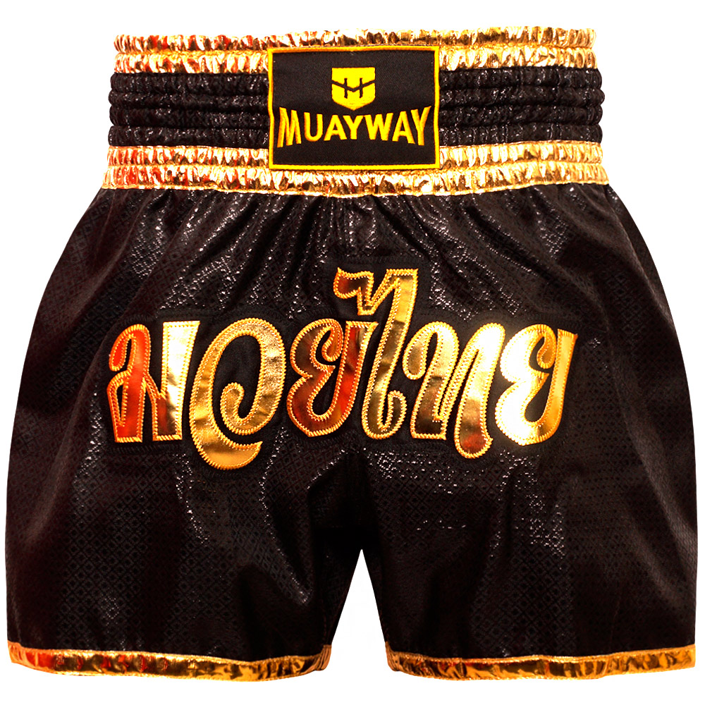 Muayway "Black Gold Heritage" Шорты Тайский Бокс + Фирменный Брелок Боксерская перчатка
