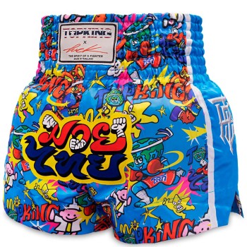 Top King х Puck TKXPTBS-01 Шорты Тайский Бокс Синий Мультиколор