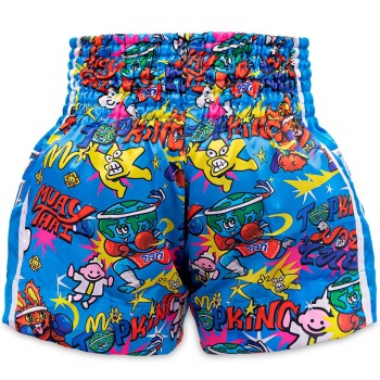 Top King х Puck TKXPTBS-01 Шорты Тайский Бокс Синий Мультиколор