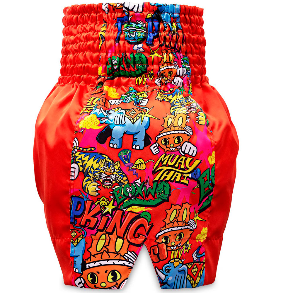 Top King х Puck Шорты TKXPTBS-02 Тайский Бокс Красные