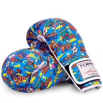 Top King х Puck Боксерские Перчатки Тайский Бокс Синие