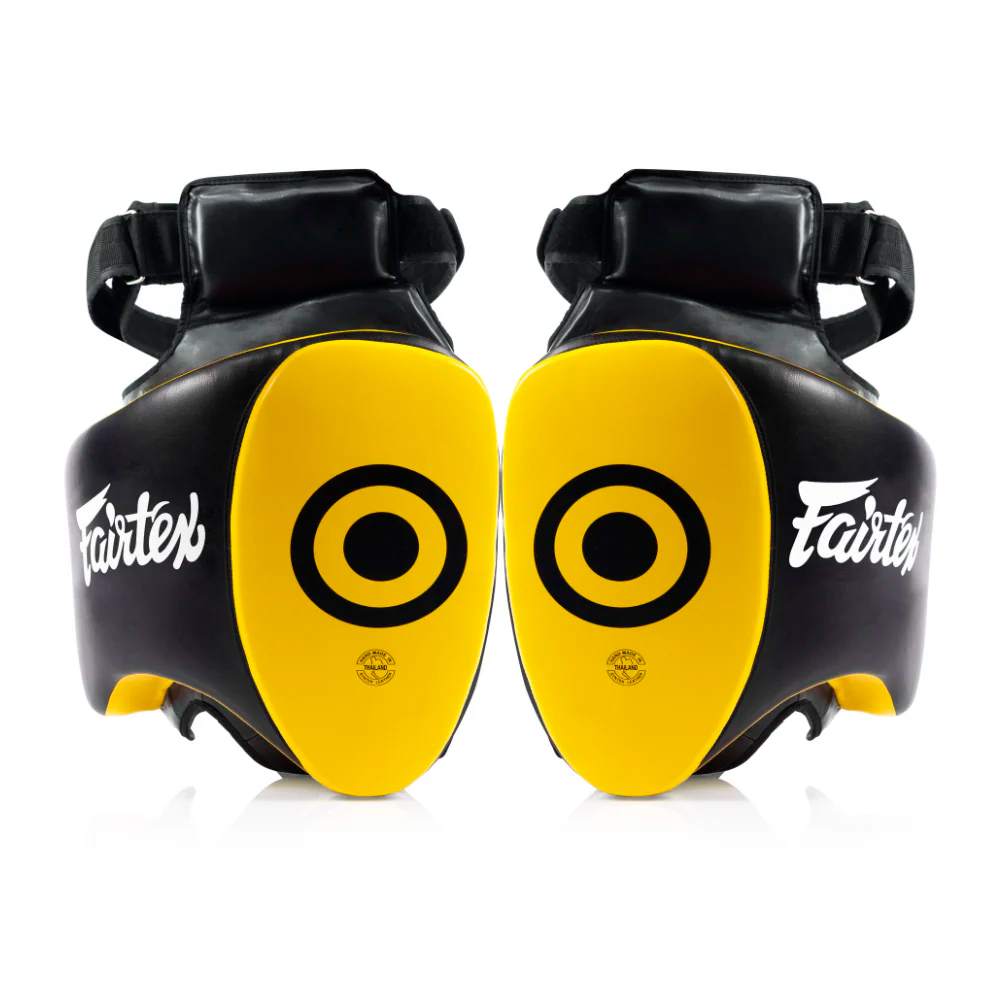 Fairtex TP5 Тренерские Накладки "Thigh Pads" Тайский Бокс Черно-Желтые