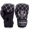 Top King "Chain" Боксерские Перчатки Тайский Бокс Черно-Серебряные