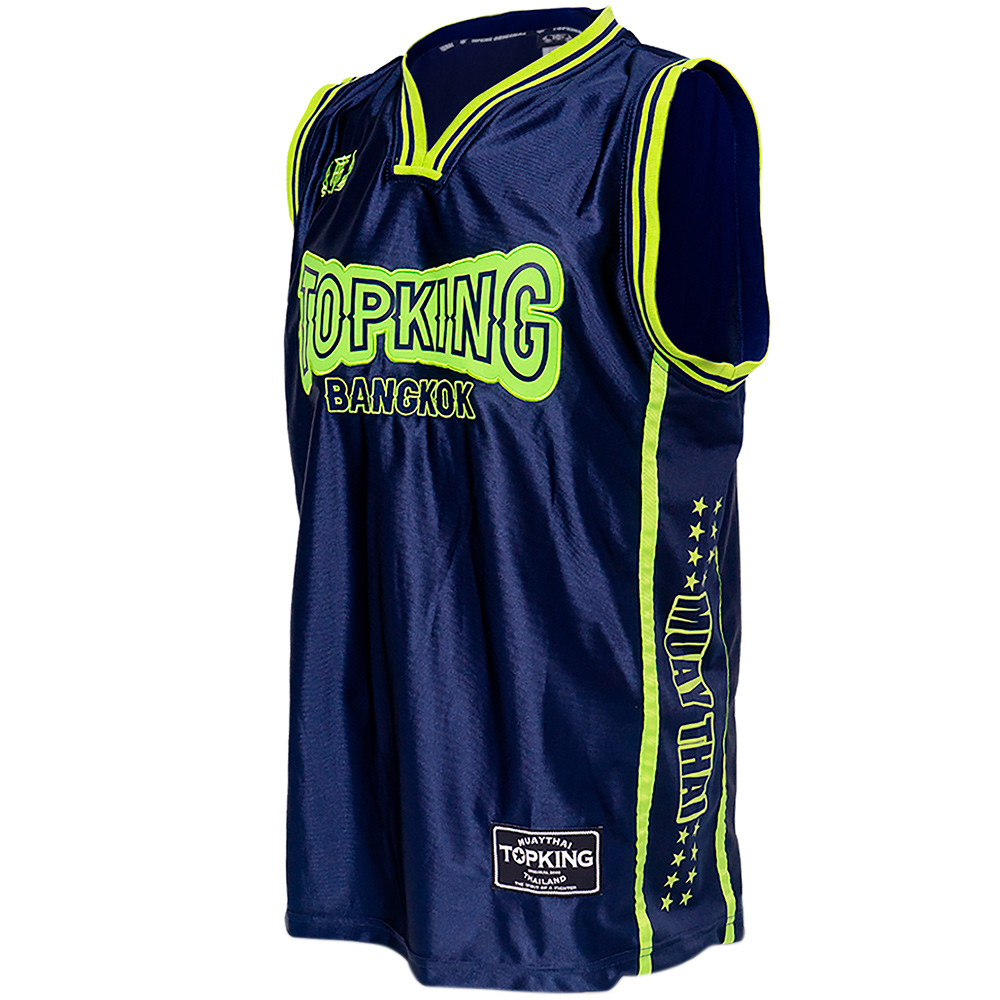 Top King Майка Тренировочная Тайский Бокс Сине-Зеленая