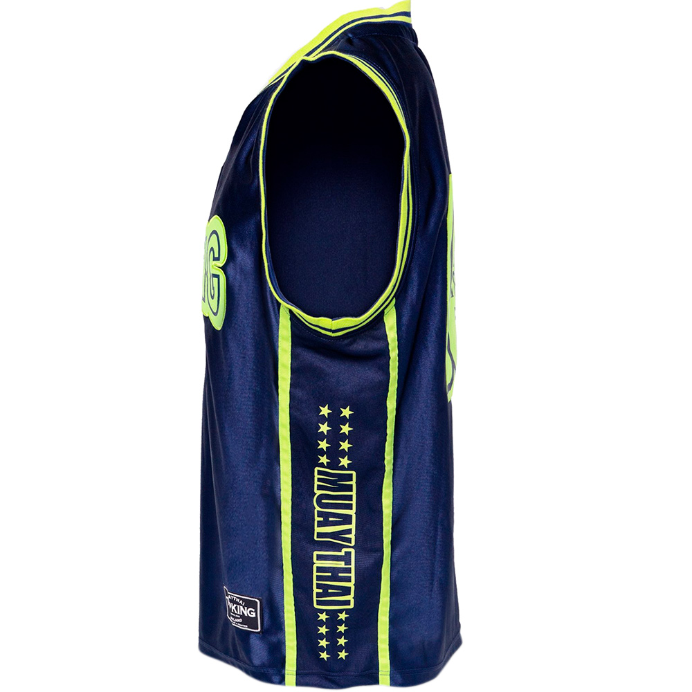 Top King Майка Тренировочная Тайский Бокс Сине-Зеленая