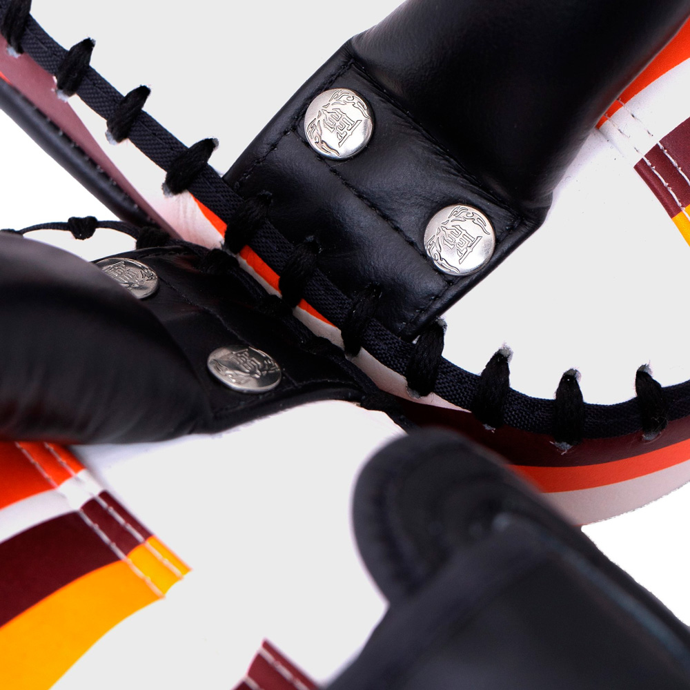 Top King TKKPL-CV "Lava" Тайские Пады Изогнутые Тайский Бокс Оранжевый