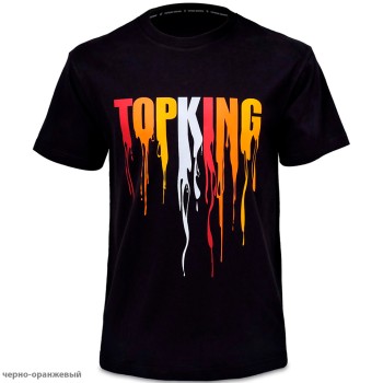 Top King Футболка Тайский Бокс Хлопок Черная TKTSH-036