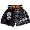 Детские Шорты Тайский Бокс "Thaiboxing" Дракон Черные с Серебром