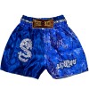 Детские Шорты Тайский Бокс "Thaiboxing" Дракон Синие с Белым Драконом