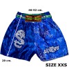 Детские Шорты Тайский Бокс "Thaiboxing" Дракон Синие с Белым Драконом