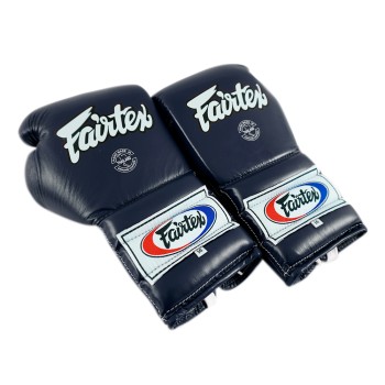 Fairtex BGL7 Pro Боксерские Перчатки Lace Up Шнурки Мексиканский Стиль Синие
