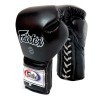 Fairtex BGL7 Pro Боксерские Перчатки Lace Up Шнурки Мексиканский Стиль Черные
