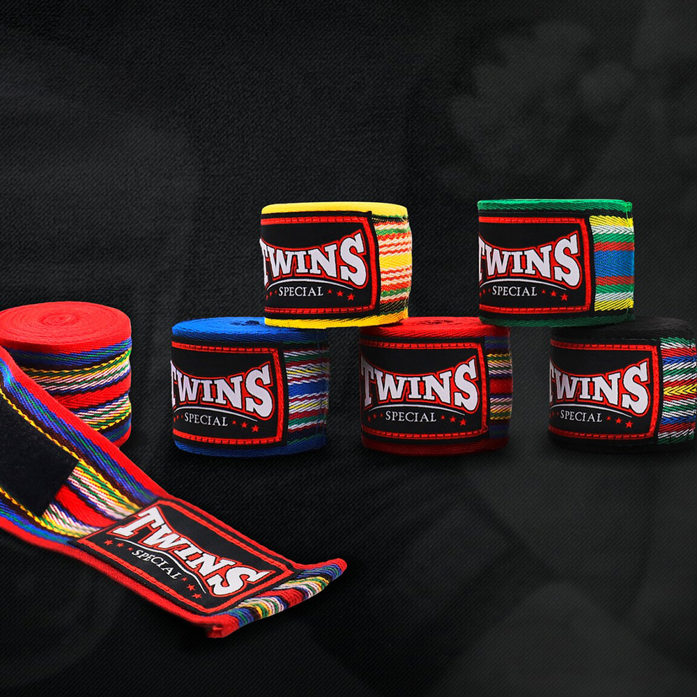 Twins Special CH2 Бинты Боксерские Тайский Бокс Полоска Черные