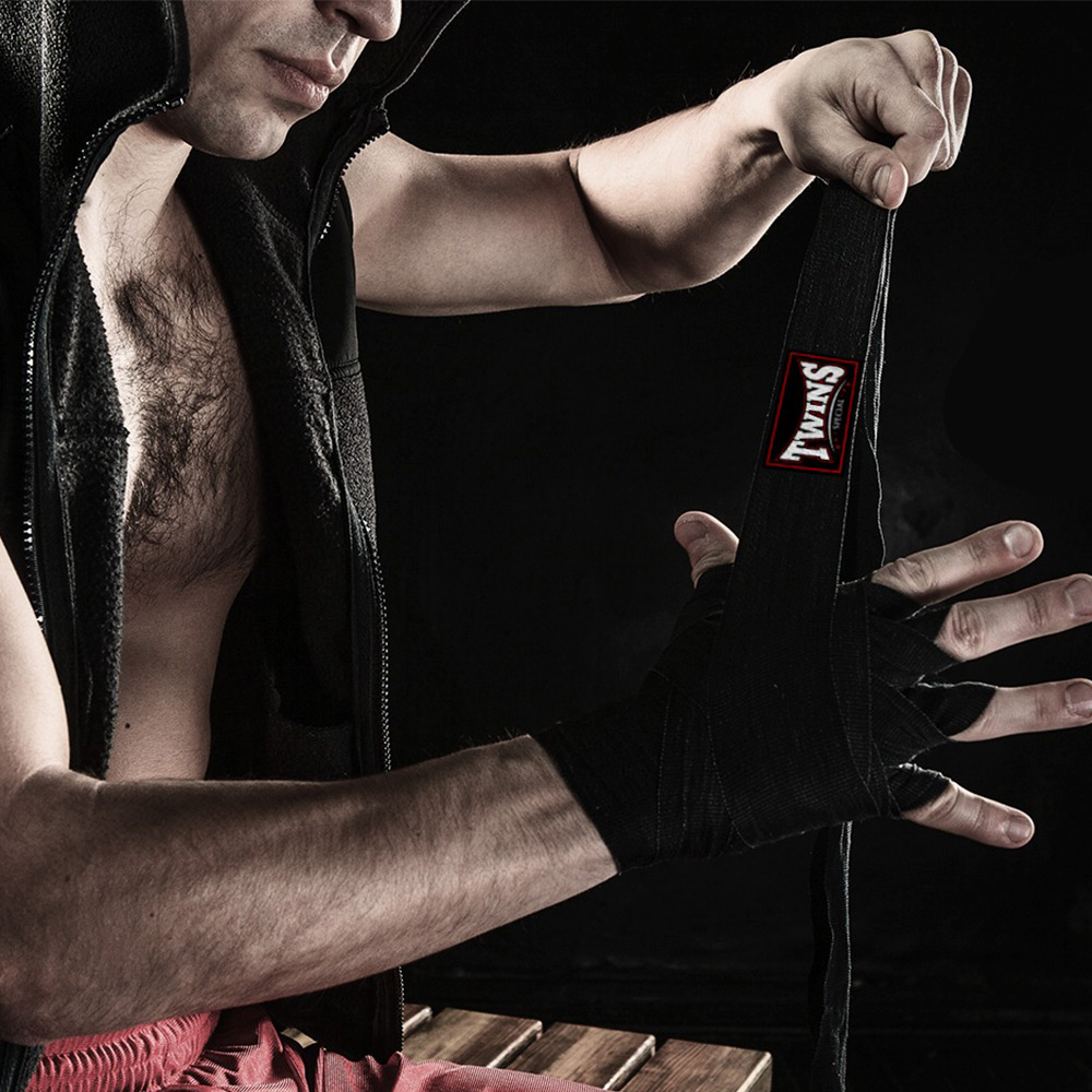 Twins Special CH5 Бинты Боксерские Тайский Бокс Эластичные Черные