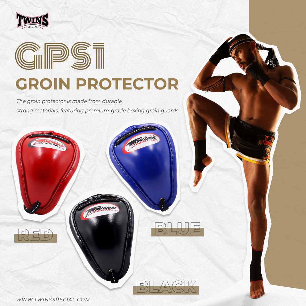 Twins Special GPS1 Защита Паха Ракушка Бандаж Тайский Бокс Черная