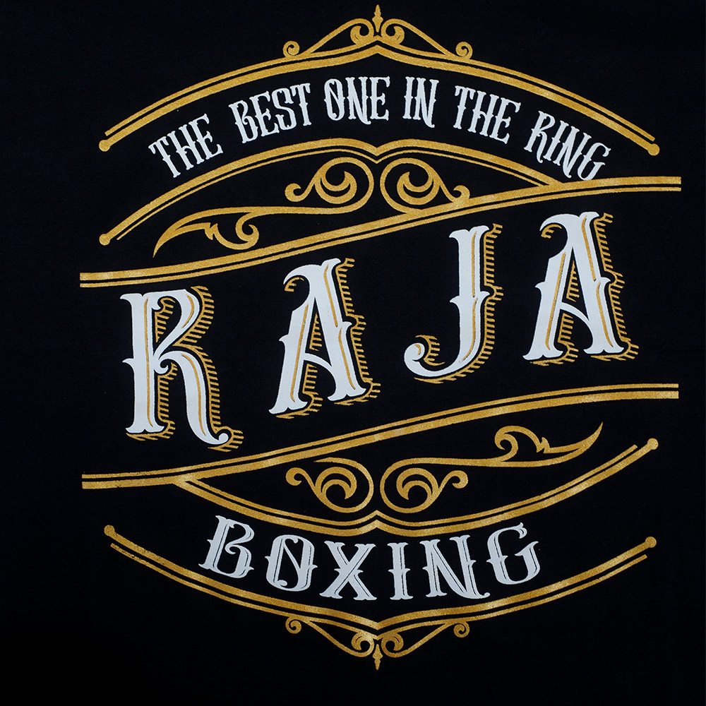 Raja Boxing "Vintage" Футболка Тайский Бокс Хлопок Черная