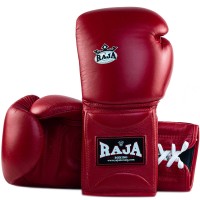 Raja "Pro Boxing" Боксерские Перчатки Тайский Бокс Шнурки Красные