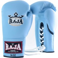 Raja Boxing "Single" Боксерские Перчатки Тайский Бокс Шнурки Sky Blue