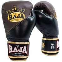 Raja Boxing "Air 2" Боксерские Перчатки Тайский Бокс Черно-Коричневый