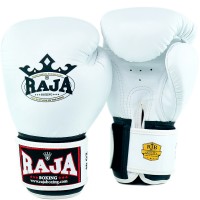 Raja Boxing "Single" Боксерские Перчатки Тайский Бокс Белый 